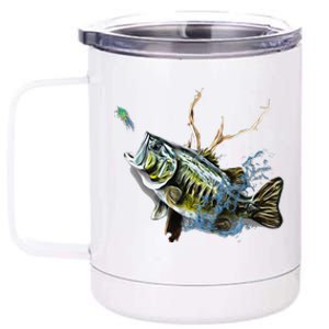 Largemouth Bass Fishing Largemouth Bass 12 oz Stainless Steel Tumbler Cup