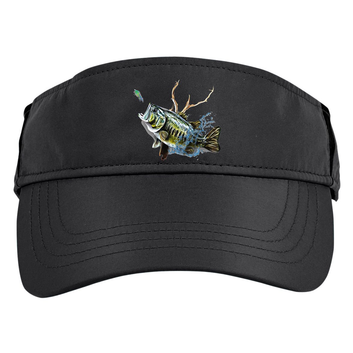 Largemouth Bass Fishing  & Largemouth Bass Adult Drive Performance Visor