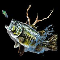 Largemouth Bass Fishing  & Largemouth Bass Bucket Hat