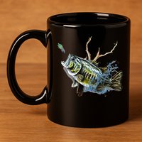 Largemouth Bass Fishing  & Largemouth Bass 11oz C Handle Ceramic Mug