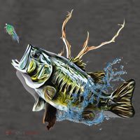 Largemouth Bass Fishing  & Largemouth Bass Vector Backpack