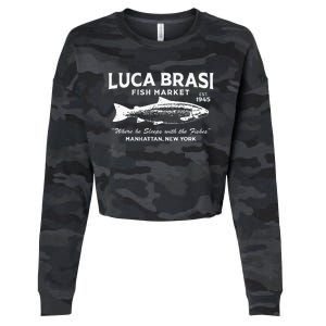 Luca Brasi Fish Market Fishing Cropped Pullover Crew