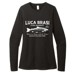 Luca Brasi Fish Market Fishing Womens CVC Long Sleeve Shirt