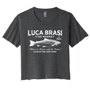 Luca Brasi Fish Market Fishing Women's Crop Top Tee