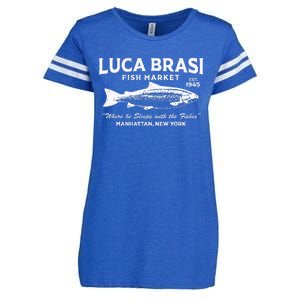 Luca Brasi Fish Market Fishing Enza Ladies Jersey Football T-Shirt