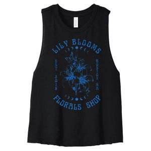 Lily Blooms Floral Shop Lily Flowers Lily Foral Lovers Women's Racerback Cropped Tank