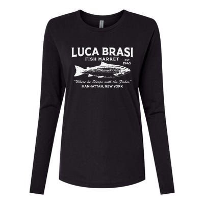 Luca Brasi Fish Market The Godfather Fishing Womens Cotton Relaxed Long Sleeve T-Shirt