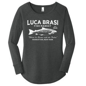 Luca Brasi Fish Market The Godfather Fishing Women's Perfect Tri Tunic Long Sleeve Shirt