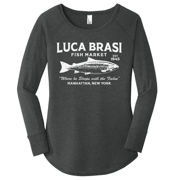 Luca Brasi Fish Market The Godfather Fishing Women's Perfect Tri Tunic Long Sleeve Shirt