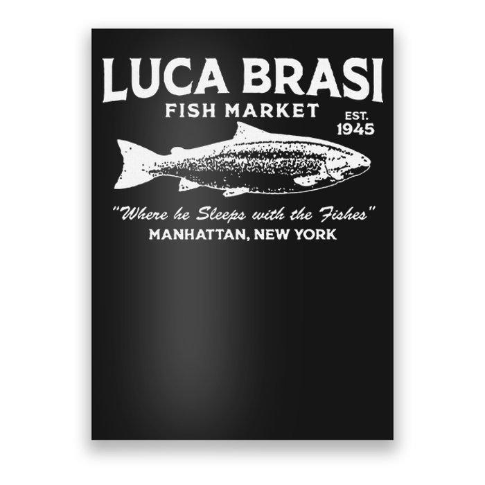 Luca Brasi Fish Market The Godfather Fishing Poster