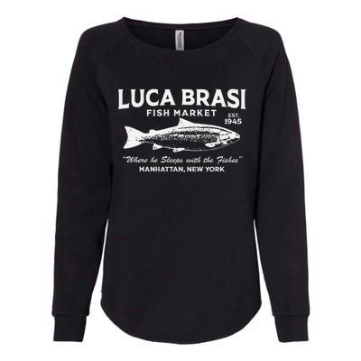 Luca Brasi Fish Market The Godfather Fishing Womens California Wash Sweatshirt