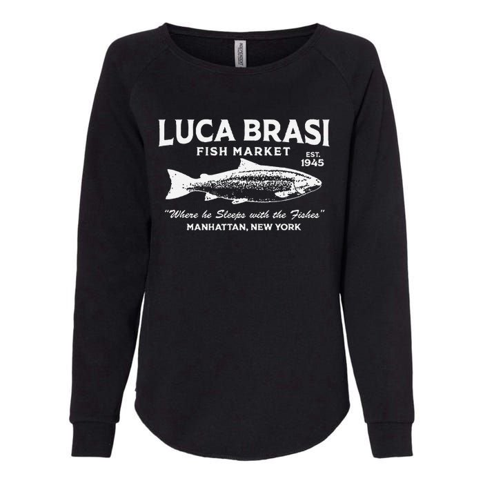 Luca Brasi Fish Market The Godfather Fishing Womens California Wash Sweatshirt