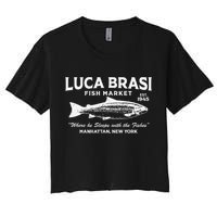 Luca Brasi Fish Market The Godfather Fishing Women's Crop Top Tee