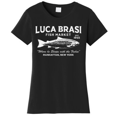 Luca Brasi Fish Market The Godfather Fishing Women's T-Shirt