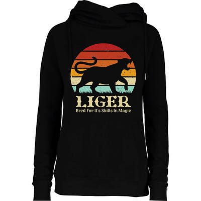 Liger Bred For Ist Skills In Magic Womens Funnel Neck Pullover Hood