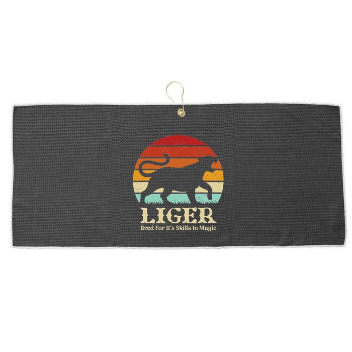 Liger Bred For Ist Skills In Magic Large Microfiber Waffle Golf Towel