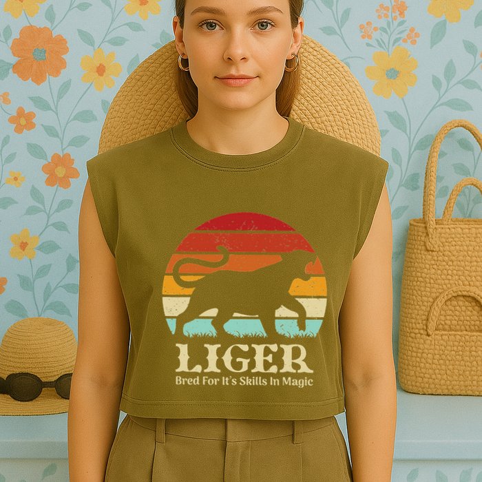 Liger Bred For Ist Skills In Magic Garment-Dyed Women's Muscle Tee