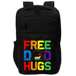 LGBTQ Bear Free Dad Hugs Proud Ally Daddy Rainbow Flag Pride Impact Tech Backpack