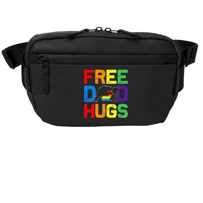 LGBTQ Bear Free Dad Hugs Proud Ally Daddy Rainbow Flag Pride Crossbody Pack