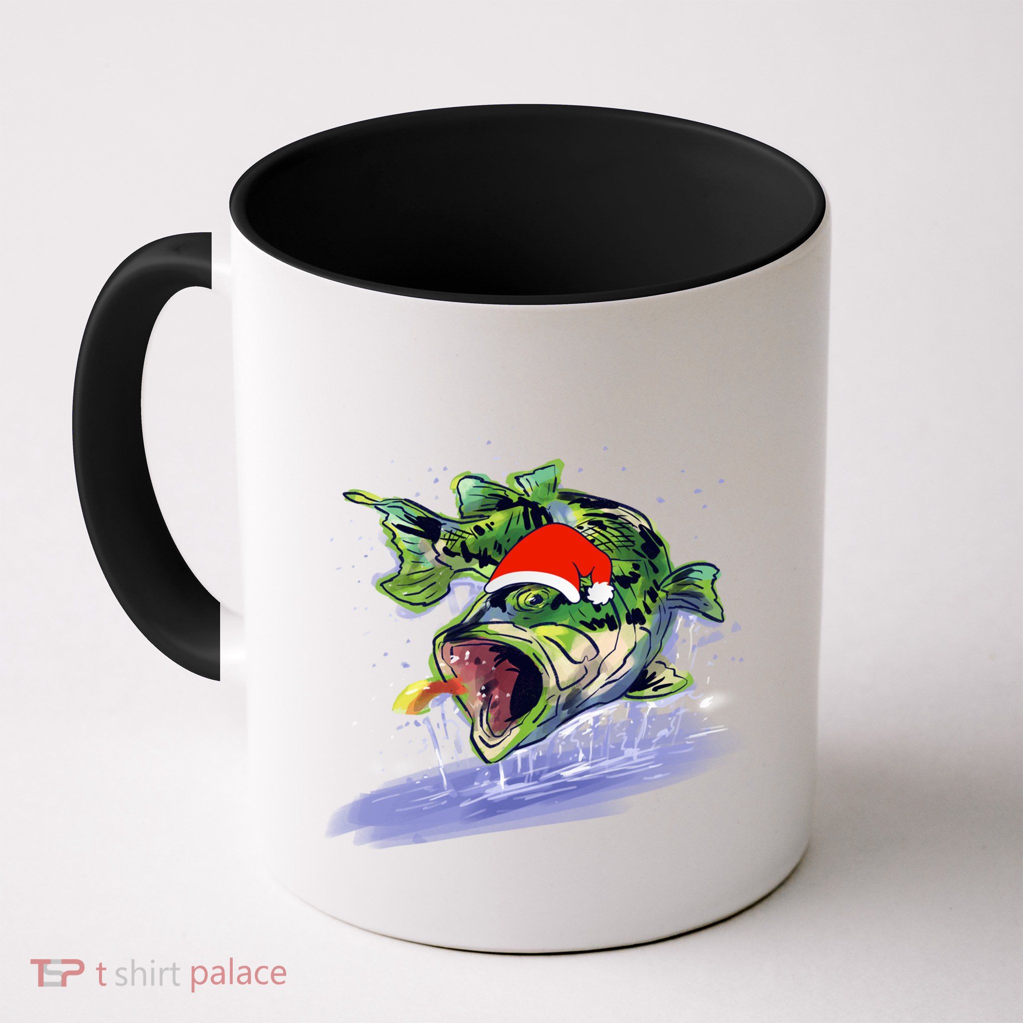 Largemouth Bass Fishing Merry Fishmas Gift Mug