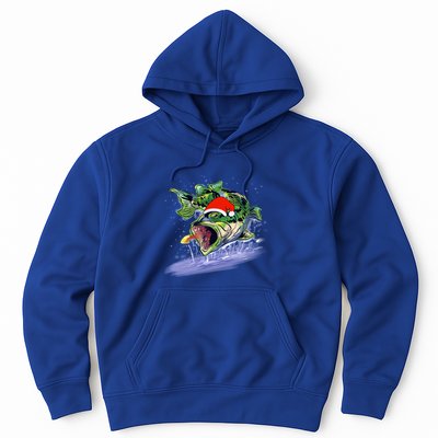 Largemouth Bass Fishing Merry Fishmas Gift Hoodie