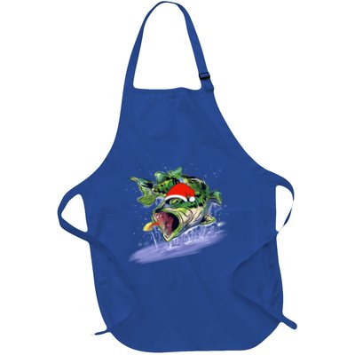 Largemouth Bass Fishing Merry Fishmas Gift Apron