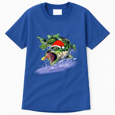 Largemouth Bass Fishing Merry Fishmas Gift Tall T-Shirt