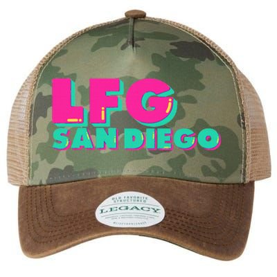 Lfgsd Baseball Fan San Diego Sports Lfg Sd Legacy Tie Dye Trucker Hat