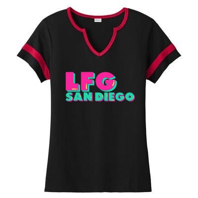 Lfgsd Baseball Fan San Diego Sports Lfg Sd Ladies Halftime Notch Neck Tee