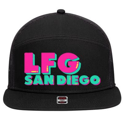 Lfgsd Baseball Fan San Diego Sports Lfg Sd 7 Panel Mesh Trucker Snapback Hat