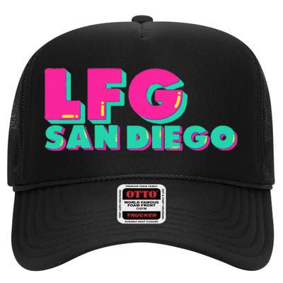 Lfgsd Baseball Fan San Diego Sports Lfg Sd High Crown Mesh Back Trucker Hat