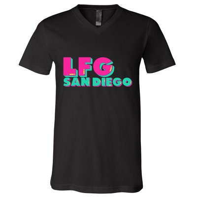 Lfgsd Baseball Fan San Diego Sports Lfg Sd V-Neck T-Shirt