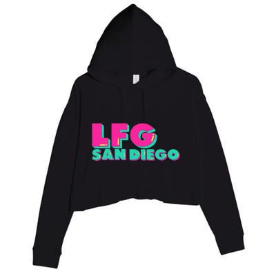 Lfgsd Baseball Fan San Diego Sports Lfg Sd Crop Fleece Hoodie