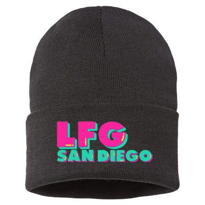 Lfgsd Baseball Fan San Diego Sports Lfg Sd Sustainable Knit Beanie