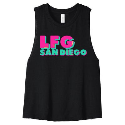 Lfgsd Baseball Fan San Diego Sports Lfg Sd Women's Racerback Cropped Tank