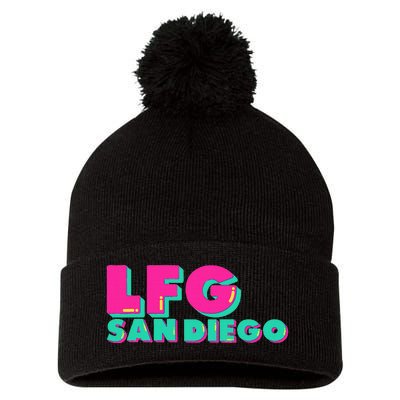 Lfgsd Baseball Fan San Diego Sports Lfg Sd Pom Pom 12in Knit Beanie