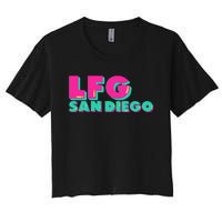 Lfgsd Baseball Fan San Diego Sports Lfg Sd Women's Crop Top Tee