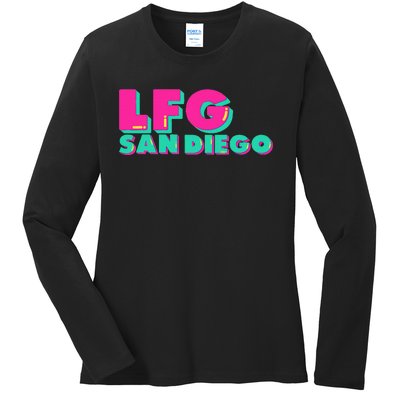 Lfgsd Baseball Fan San Diego Sports Lfg Sd Ladies Long Sleeve Shirt