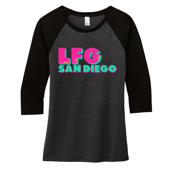 Lfgsd Baseball Fan San Diego Sports Lfg Sd Women's Tri-Blend 3/4-Sleeve Raglan Shirt