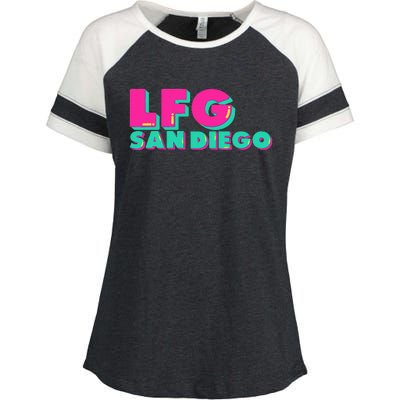 Lfgsd Baseball Fan San Diego Sports Lfg Sd Enza Ladies Jersey Colorblock Tee