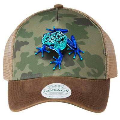 Little Blue Frog With Spots Legacy Tie Dye Trucker Hat