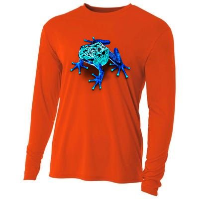 Little Blue Frog With Spots Cooling Performance Long Sleeve Crew