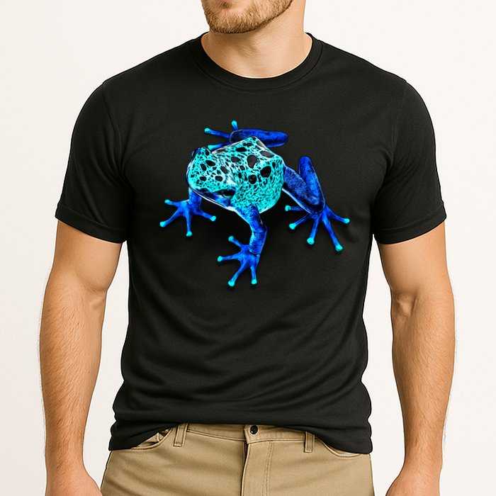 Little Blue Frog With Spots Performance Shirt
