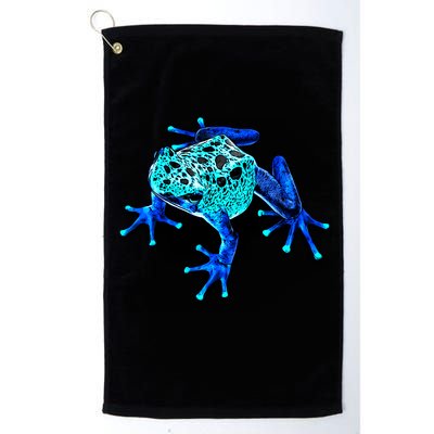 Little Blue Frog With Spots Golf Towel