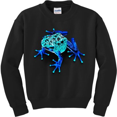 Little Blue Frog With Spots Kids Sweatshirt