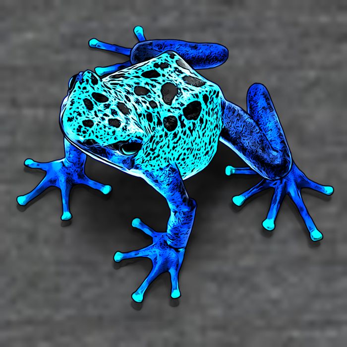 Little Blue Frog With Spots Tall T-Shirt