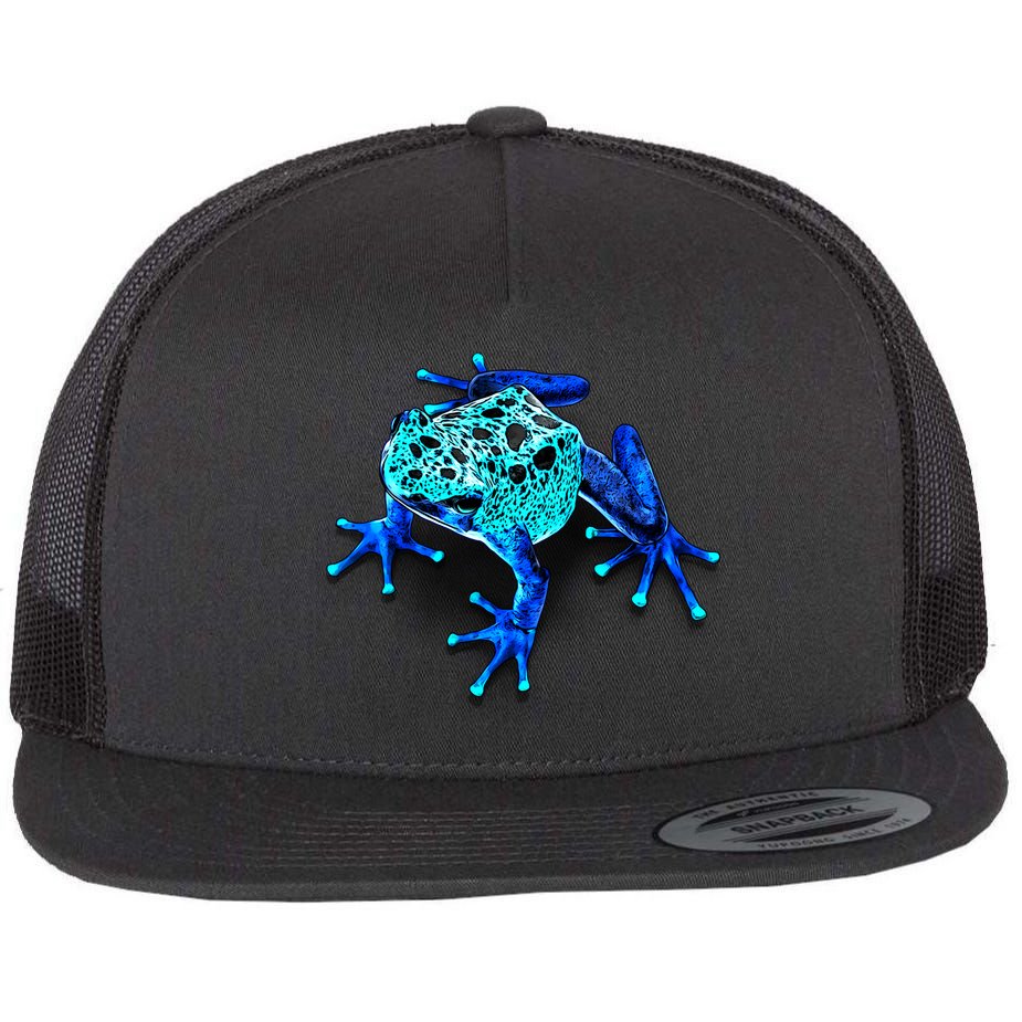 Little Blue Frog With Spots Flat Bill Trucker Hat