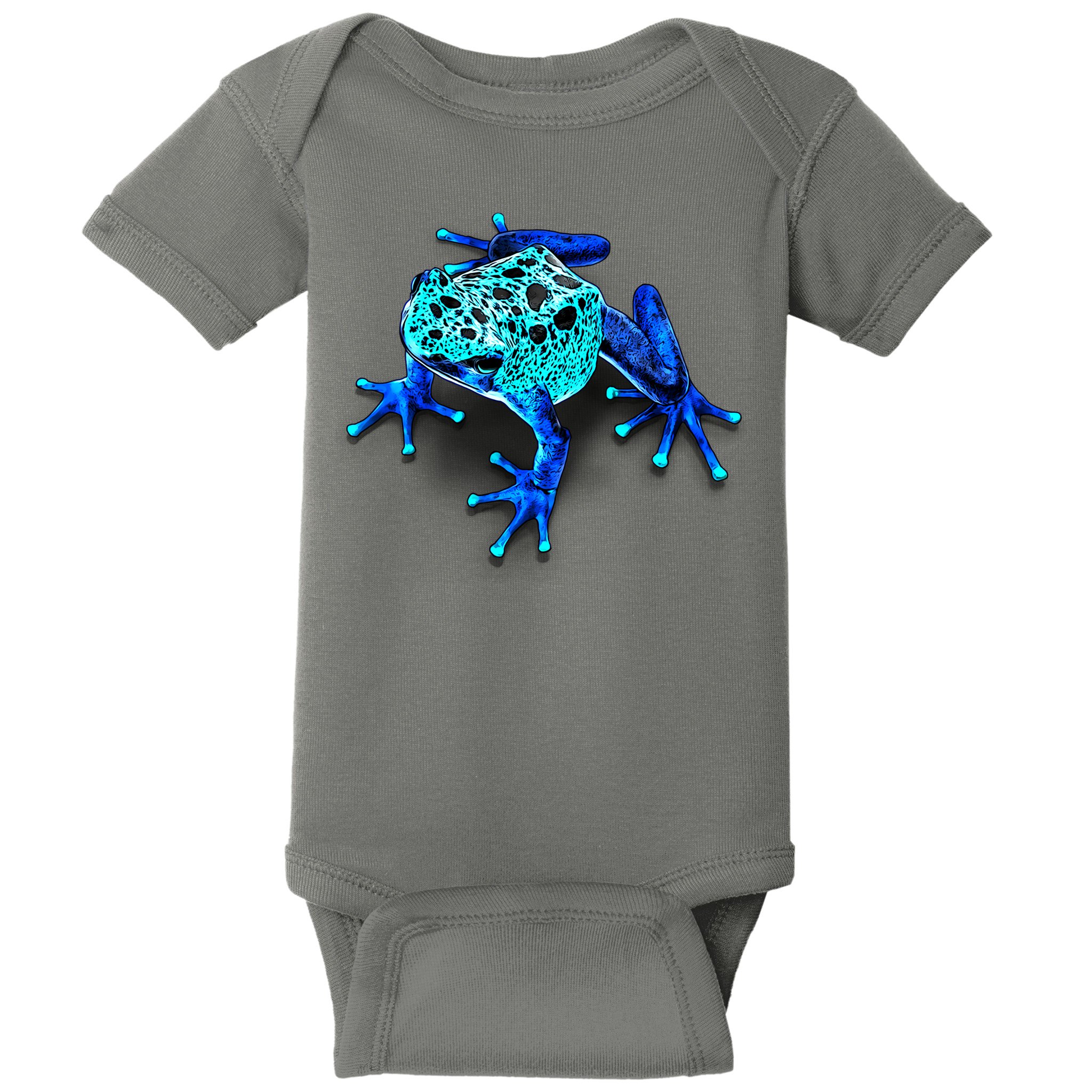 Little Blue Frog With Spots Baby Bodysuit