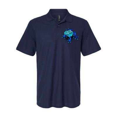 Little Blue Frog With Spots Softstyle Adult Sport Polo