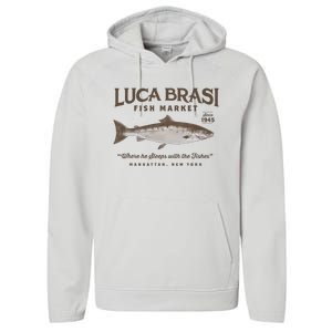 Luca Brasi Fish Market Est 1945 Fishing Performance Fleece Hoodie